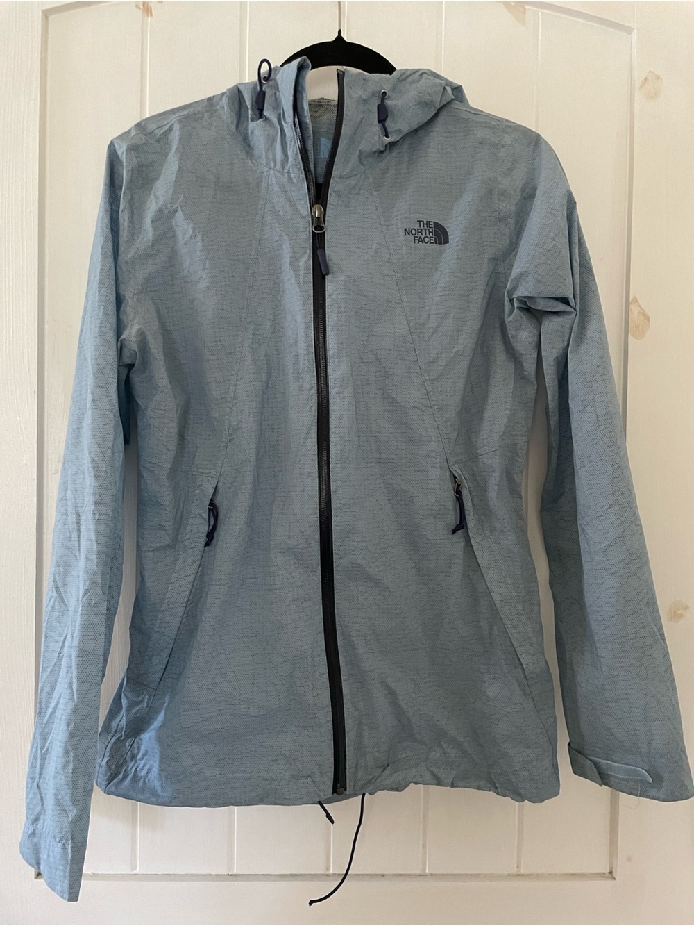 North Face Women's Hooded Full Zip Lightweight Nylon Windbreaker Rain Coat  S/P